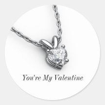 Pegatina de Diamond Heart Pendant