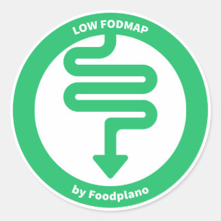 Pegatina de dieta FODMAP baja para alimentos FODMA