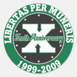 Pegatina de diez años del aniversario de GKMMC