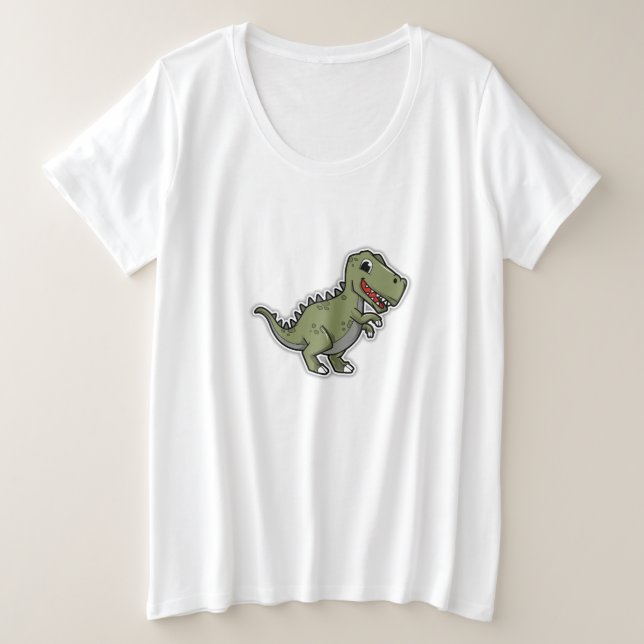 Pegatina de dinosaurios de T-Rex - Dino Personaliz (Anverso del diseño)