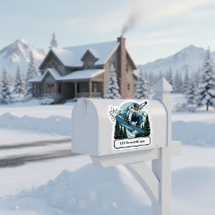 Pegatina de dirección de buzón para snowboarder
