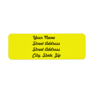 Pegatina de dirección de devolución amarillo brill