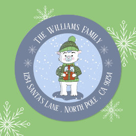 Pegatina de dirección de devolución de vacaciones