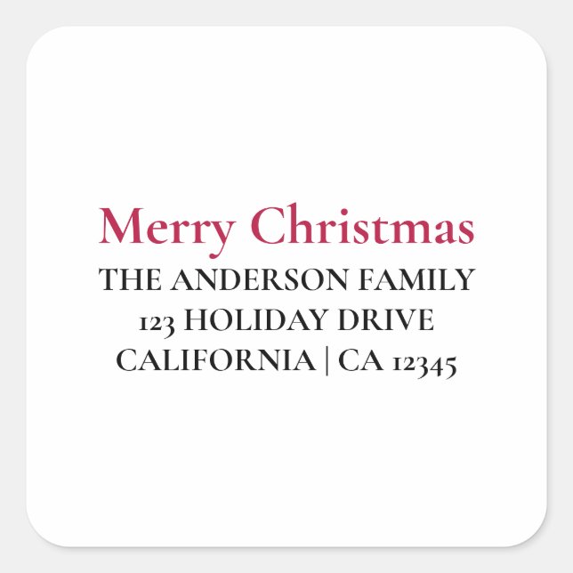 Pegatina de dirección de devolución navideña perso (Anverso)