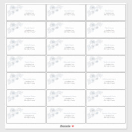 Pegatina de dirección de invitado de arte de línea