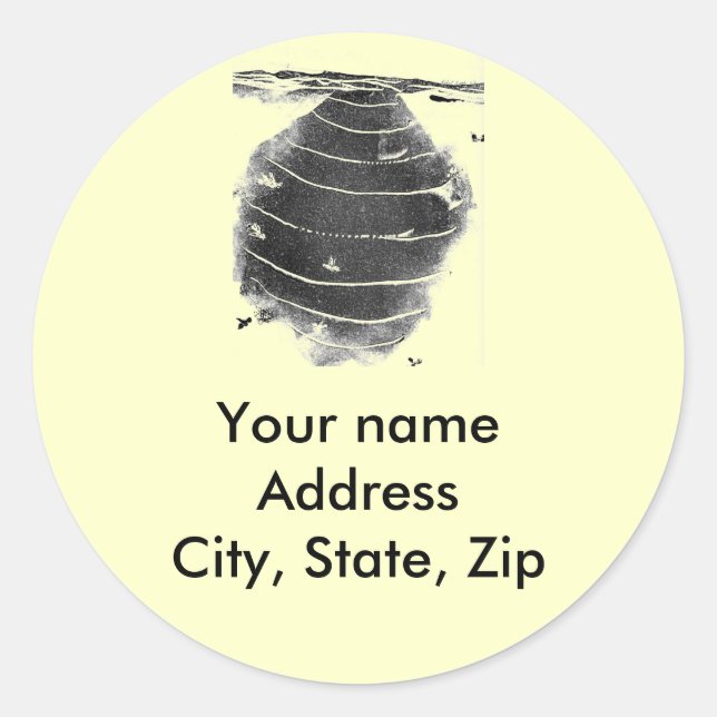 Pegatina de dirección de retorno (Anverso)