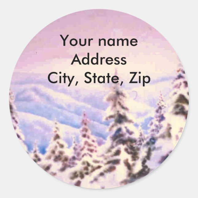 Pegatina de dirección de retorno (Anverso)