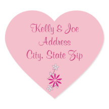 Pegatina de dirección de retorno de flores de boda