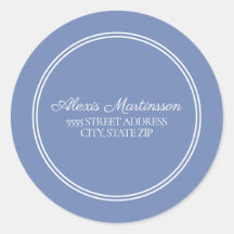 Pegatina de dirección de Sello para sobres blanco 