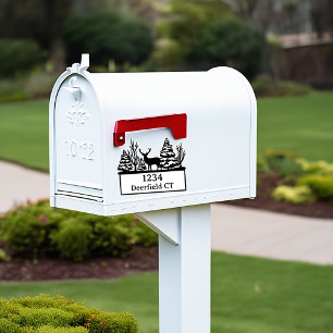 Pegatina de dirección personalizada de ciervos y á