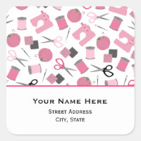 Pegatina de dirección temática de costura