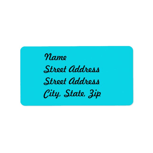 Pegatina de direcciones azul Aqua (Frente)