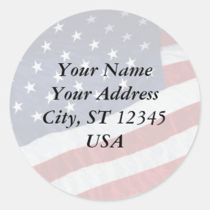 Pegatina de direcciones de bandera de Estados Unid