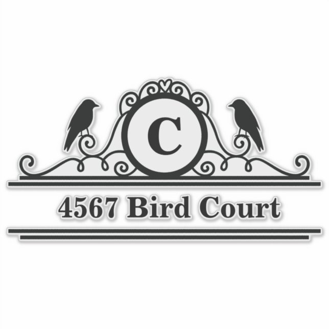 Pegatina de direcciones de buzón personalizado de  (Anverso)