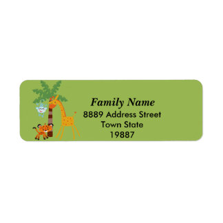 Pegatina de direcciones de devolución de la jungla