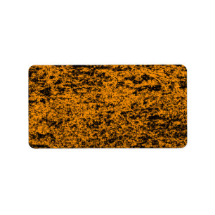 Pegatina de direcciones de mármol negro y Naranja