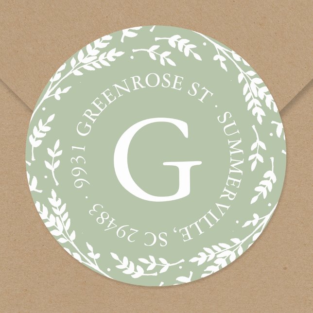 Pegatina de direcciones de monograma de la corona  (Subido por el creador)