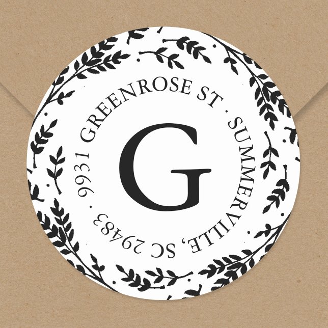 Pegatina de direcciones de monograma de la corona  (Subido por el creador)