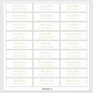 Pegatina de direcciones de nombres de invitados co