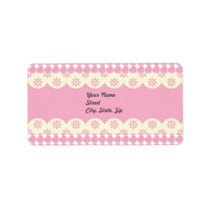 Pegatina de direcciones de ojos de corazón rosado