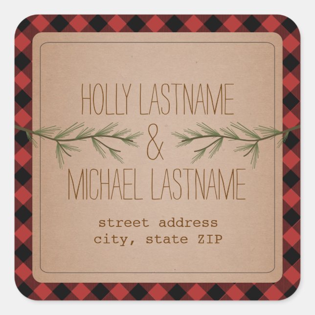 Pegatina de direcciones de ramas de evergreen (Anverso)