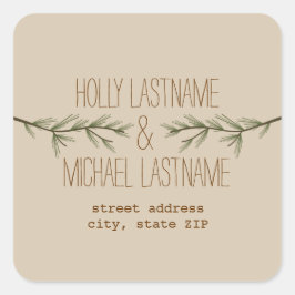 Pegatina de direcciones de ramas evergreen