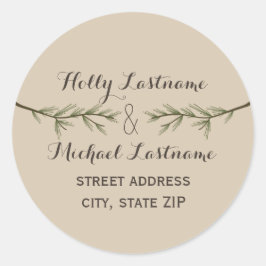 Pegatina de direcciones de ramas evergreen