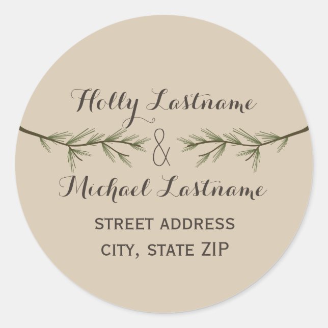 Pegatina de direcciones de ramas evergreen (Anverso)