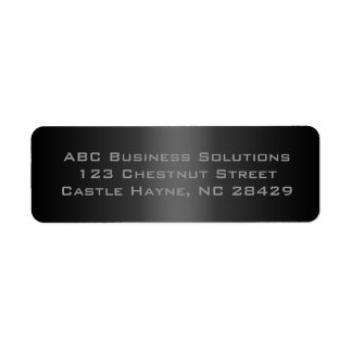 Pegatina de direcciones de retorno negro y gris