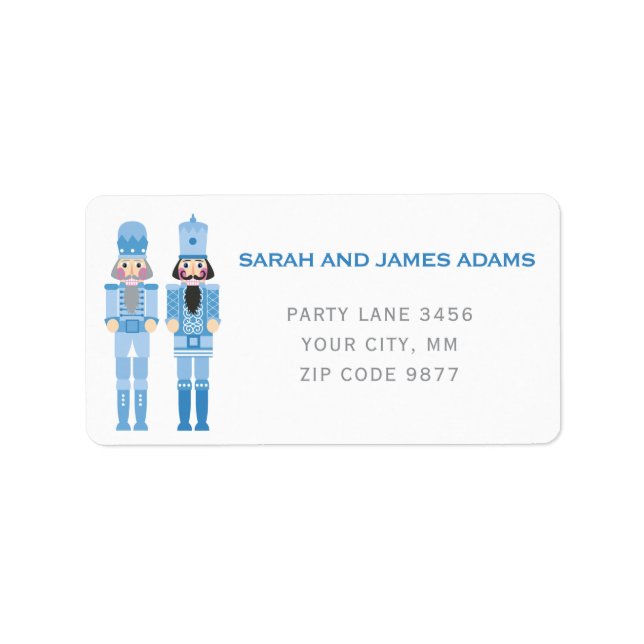 PEGATINA DE DIRECCIONES NUTCRACKER DE NAVIDADES AZ (Frente)