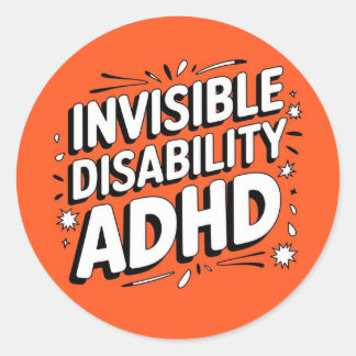 PEGATINA de discapacidad invisible para el TDAH