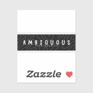 Pegatina de disco ambiguoso