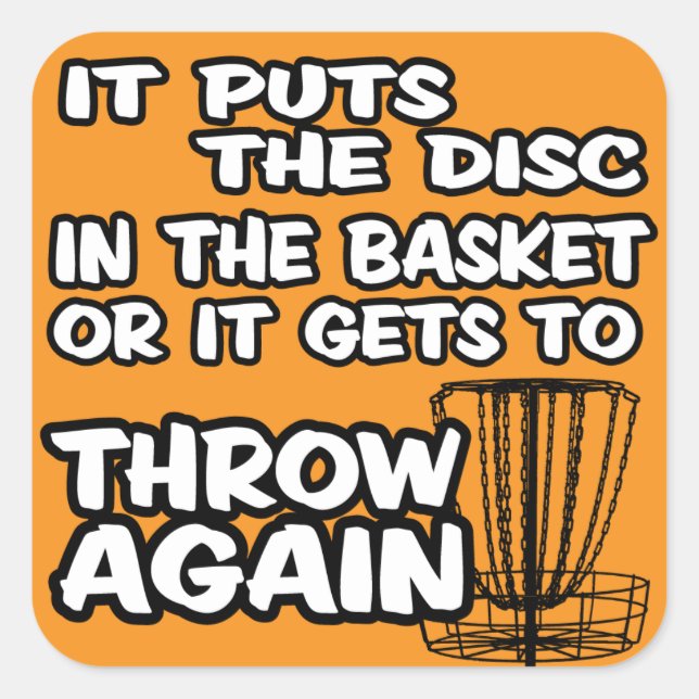 Pegatina de disco de golf (Anverso)