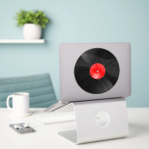 Pegatina de disco de vinilo retro