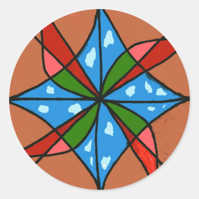 pegatina de diseño abstracto de "Molino de Juguete (Anverso)