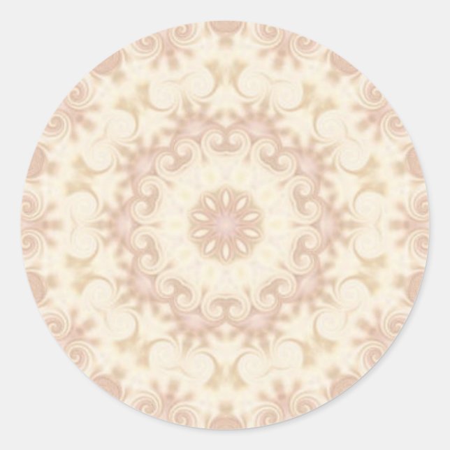 pegatina de diseño abstracto en tonos pastel (Anverso)