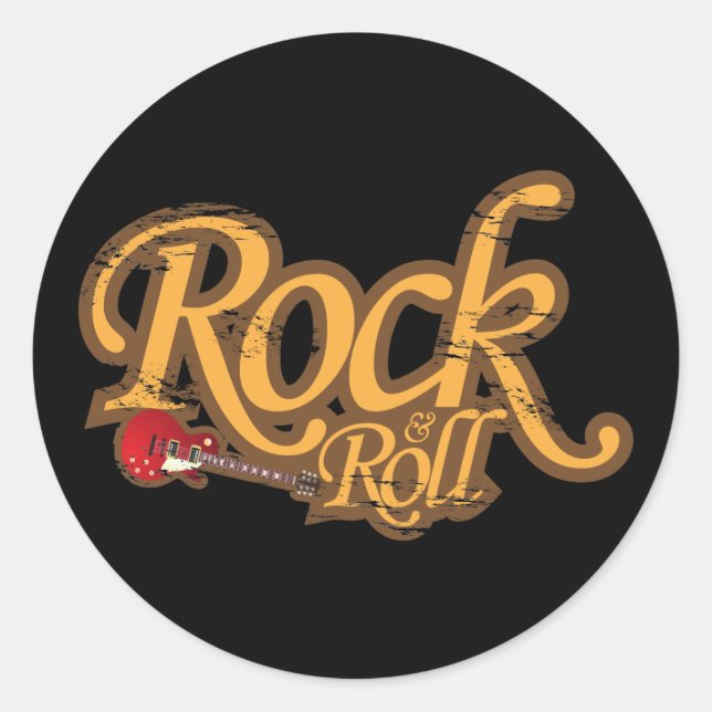 Pegatina de diseño vintage - Rock 'n Roll (Anverso)