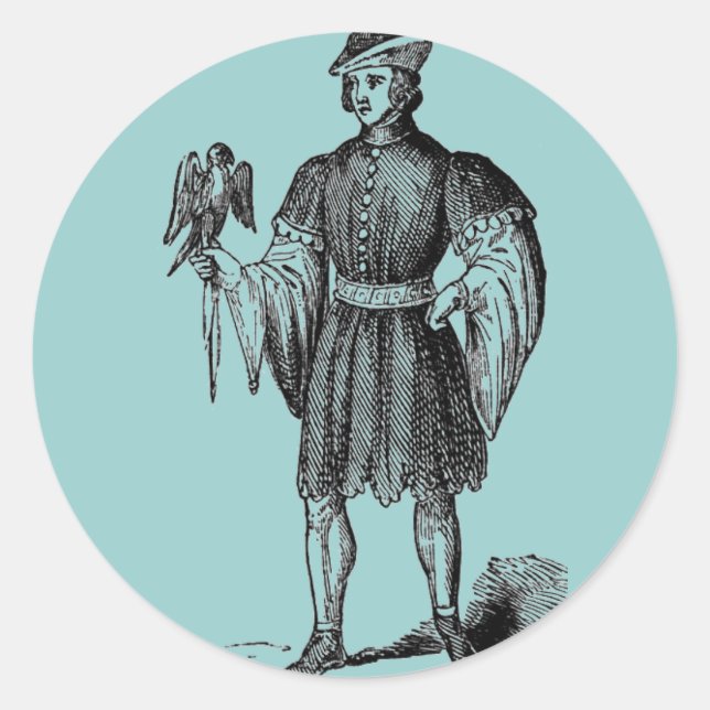 Pegatina de disfraces isabelinos (Anverso)