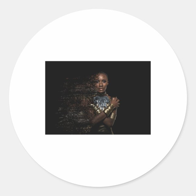 Pegatina de Dispersión de Reina Negra (Anverso)