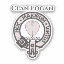 Pegatina de distintivos de Escudo de Logan de Clan