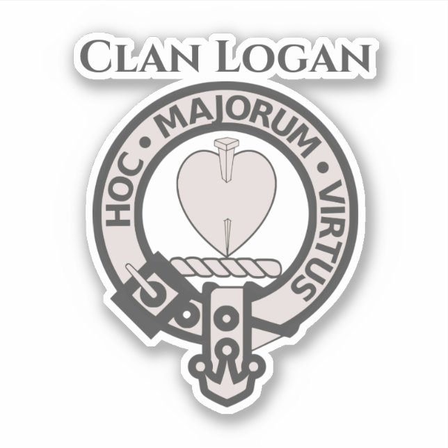 Pegatina de distintivos de Escudo de Logan de Clan (Anverso)