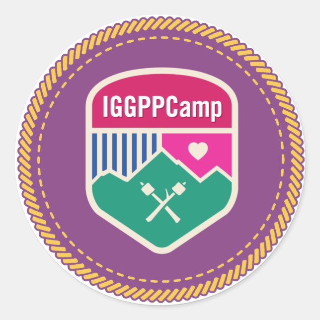 PEGATINA de distintivos IGGPPCamp (Anverso)