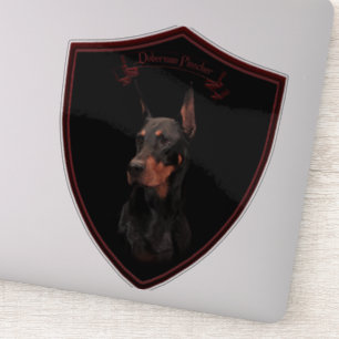 pegatina de doberman pinscher