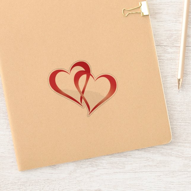 Pegatina de doble corazón (Cuaderno)