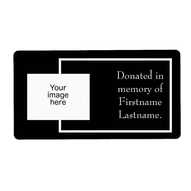 Pegatina de donación de fotos (Frente)