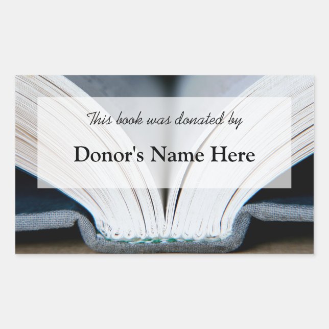 Pegatina de donación de libros (Anverso)