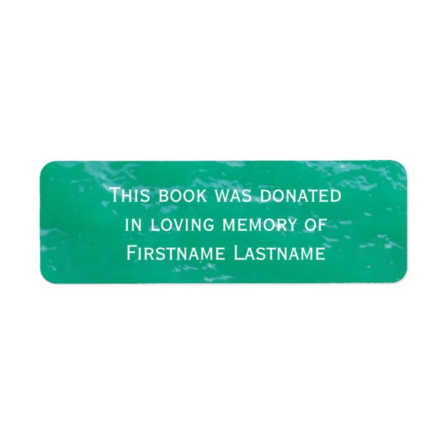 Pegatina de donación de libros (Frente)