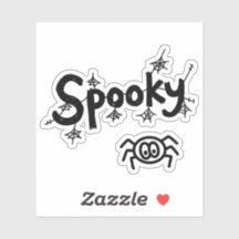 Pegatina de Doodle Spooky Cute Halloween