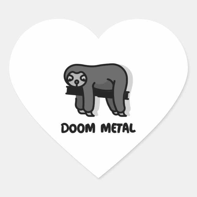 Pegatina de Doom Metalizado Sloth Sloth (Anverso)