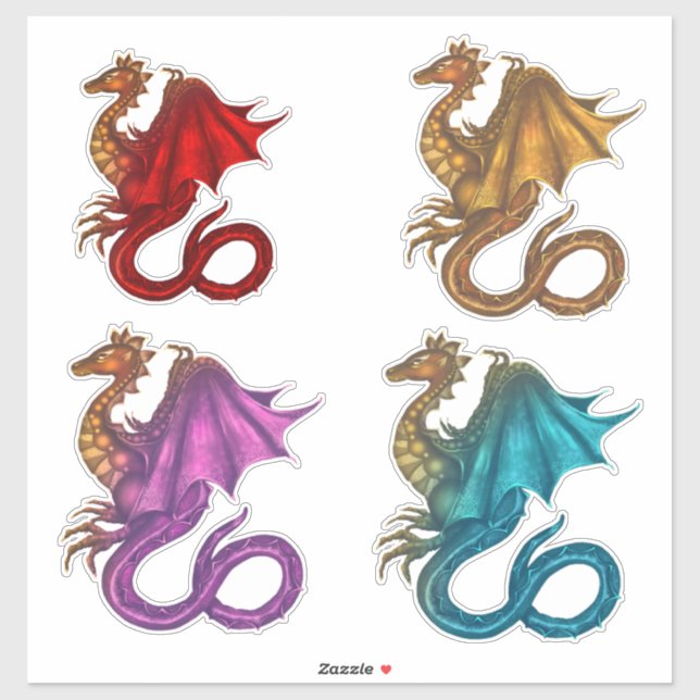 Pegatina de Dragon Vinyl Personalizado (Hoja)